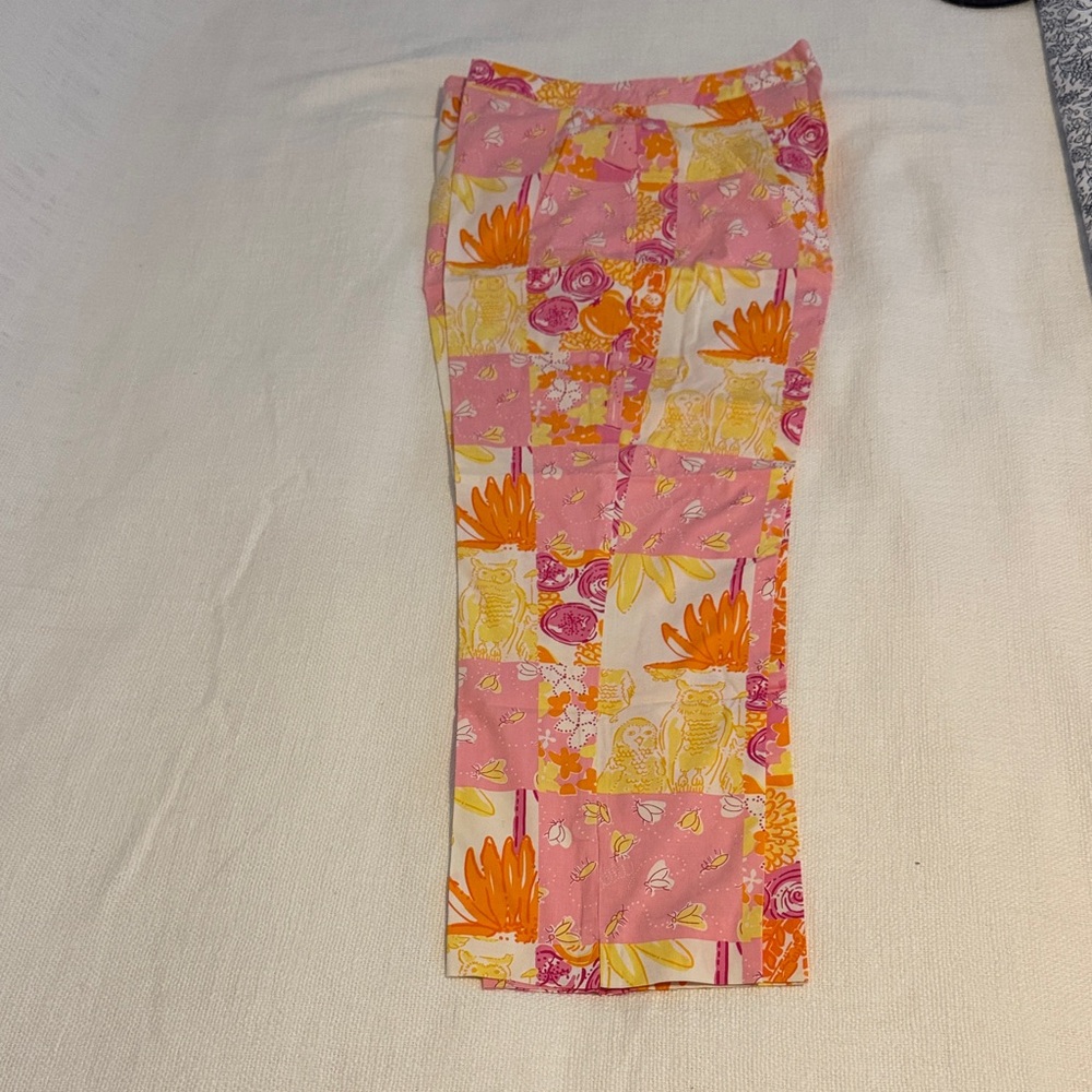 Lilly Pulitzer Pink and Orange Ankle Pants